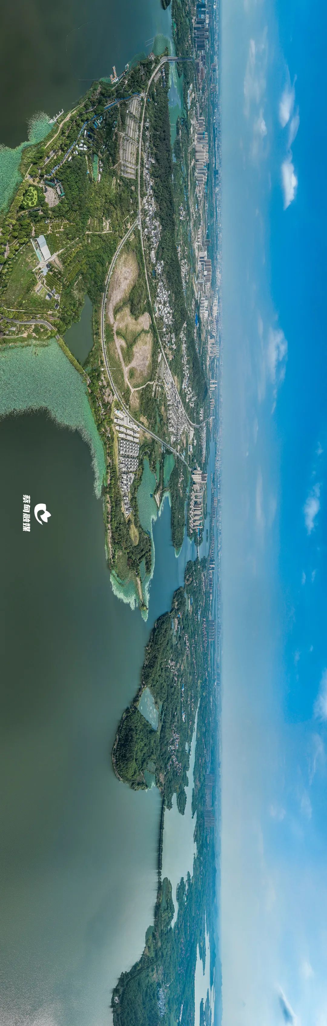 鸟瞰蔡甸湿地▏