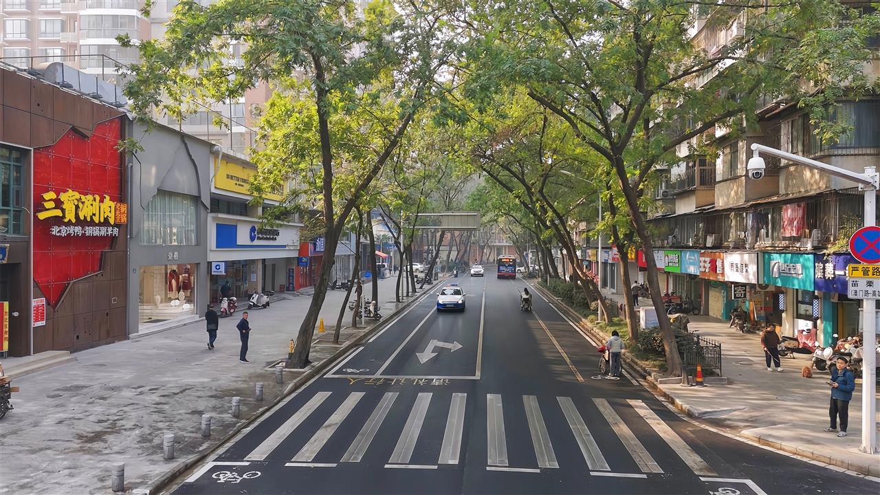 焕新后的苗栗路路面平整，标线清晰，行人车辆通行 有序 (4).jpg