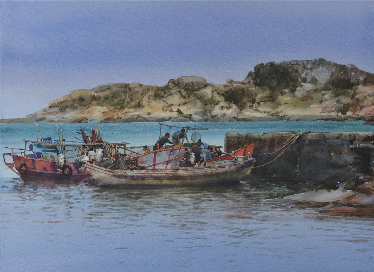 丰收之二54.5x74.5cm 2019年  纸本水彩.JPG