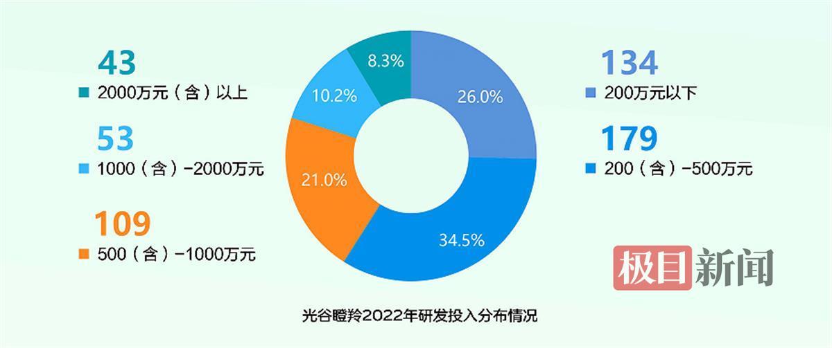 光谷瞪羚2022年研发投入分布情况.png