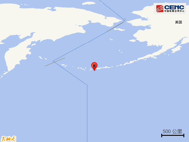 安德烈亚诺夫群岛发生5.6级地震，震源深度20公里