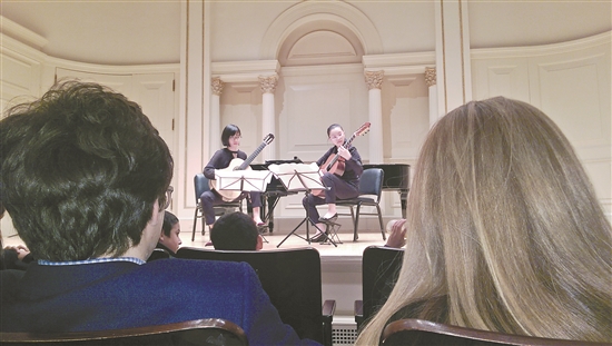 2014年底，杨灏在卡内基音乐厅演奏（本栏资料图片由受访者提供）