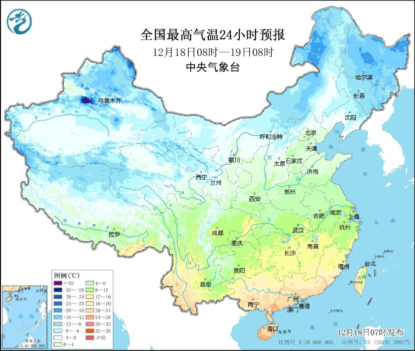 长江中下游以南地区气温将走低，较强冷空气即将影响中东部