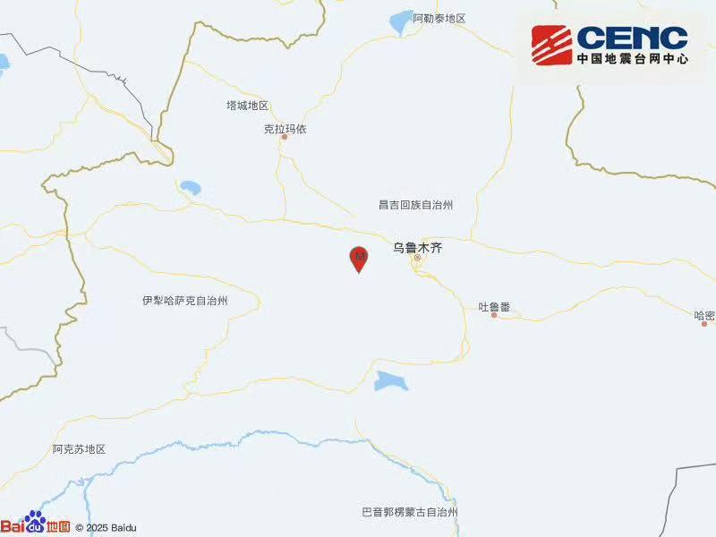 新疆昌吉州呼图壁县发生4.8级地震 震源深度18千米_https://www.ycjhw.cn_生活_第1张