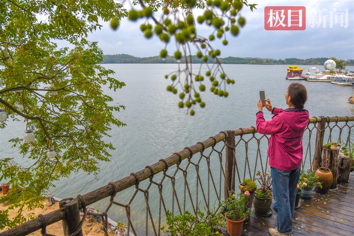 10月17日，游客在随州市随县大洪山水库琵琶湖景区的水无声民宿游玩。（极目新闻记者 黄志刚 摄）.jpg