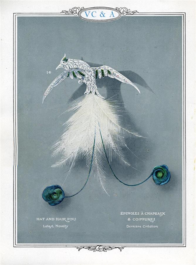 一枚缀饰真正羽毛的Bird胸针，源自-Van-Cleef-&-Arpels梵克雅宝作品目录，约-1923年.jpg