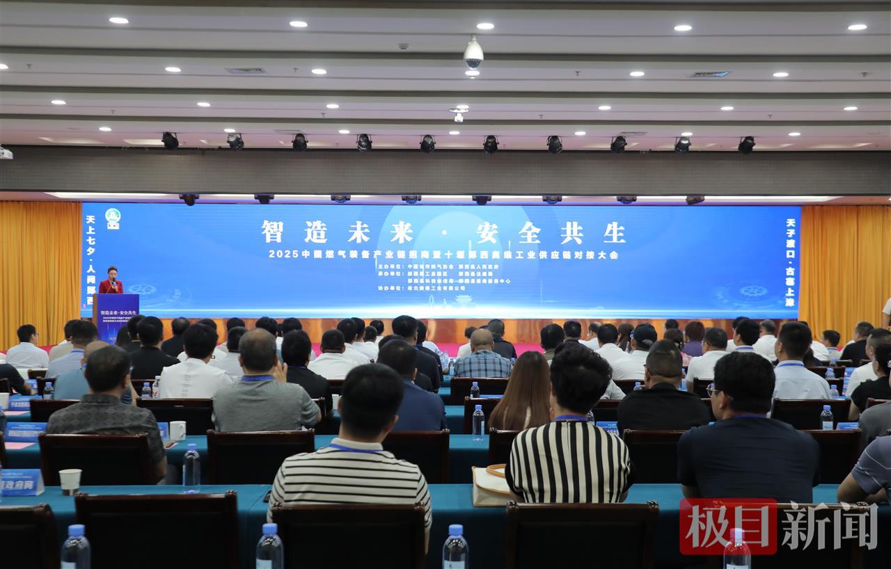图为中国燃气装备产业链招商暨十堰郧西奥维工业供应链对接大会现场。 丁豪摄.png