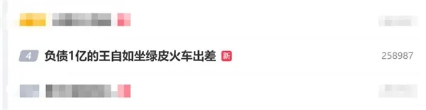 负债1亿的王自如坐绿皮火车出差：因为限高