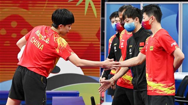 世乒赛中国男队女队首战获胜，明天小组赛继续