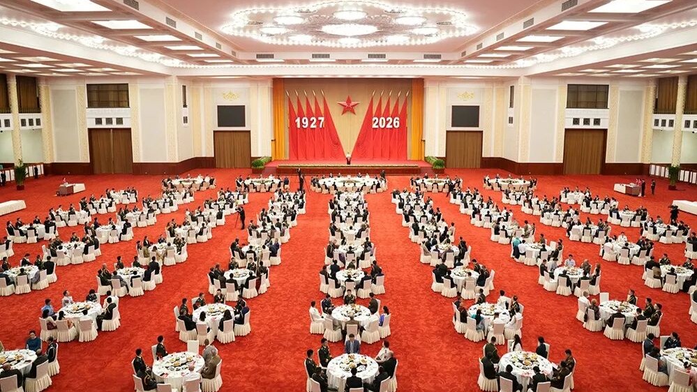 国防部举办盛大招待会，热烈庆祝中国人民解放军建军99周年，国防部长董军出席并致辞
