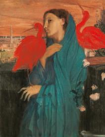 埃德加·德加《年轻女子与鹮》