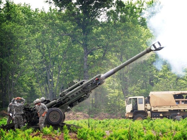 美国向乌克兰提供了M777牵引式榴弹炮。图片来源美国密歇根州国民警卫队