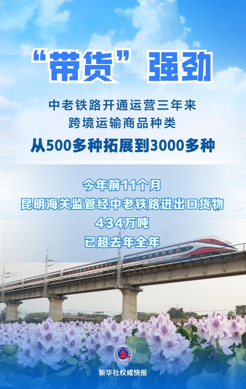 从500多种到3000多种 中老铁路“带货”强劲