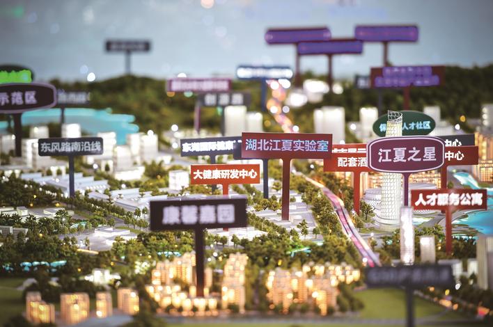 光谷南大健康产业园展示图（刘中灿摄）