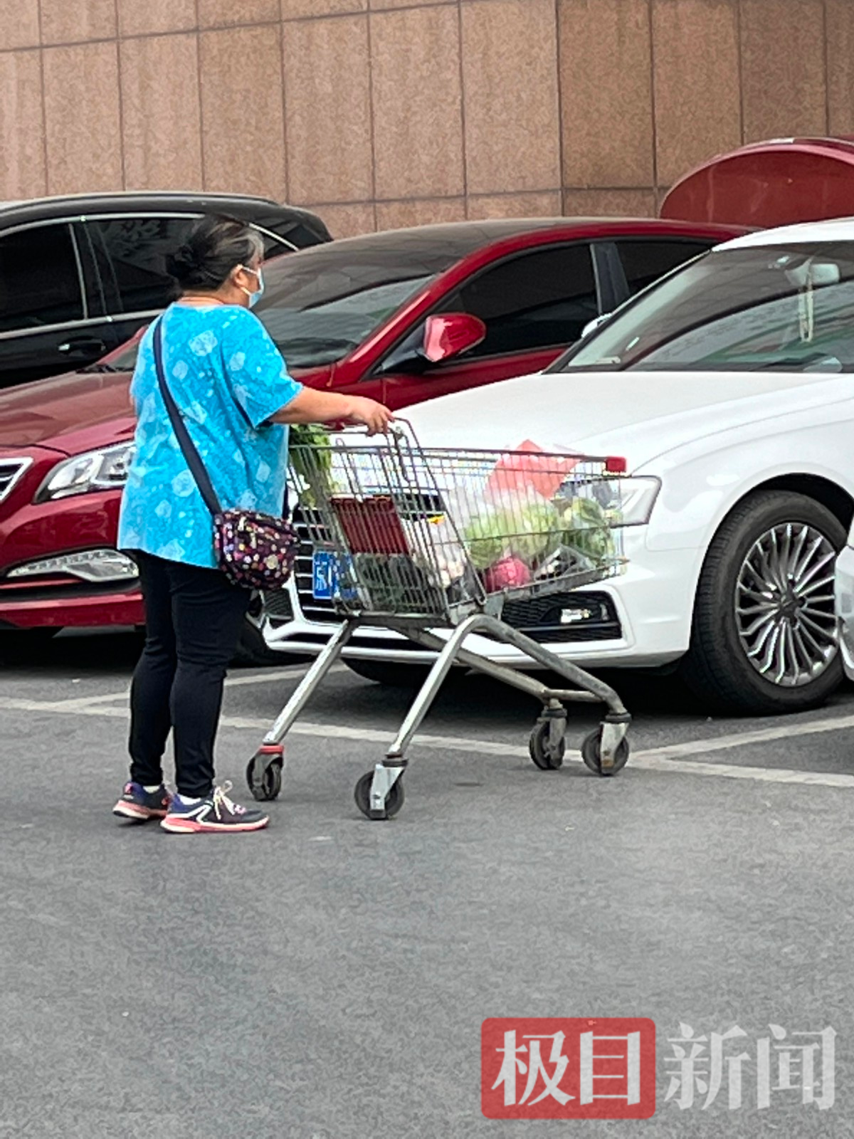 有人抢购整推车的物资