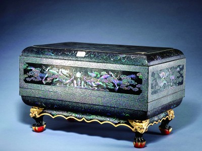 玲珑宝盒藏百年匠心——赏黑漆嵌螺钿双龙戏珠长方攒盒