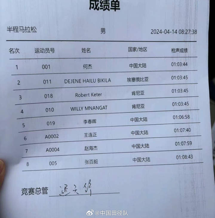 北京半程马拉松“保送”夺冠，官方回应：正在调查核实