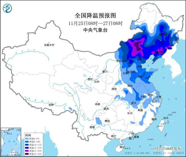 注意防范寒潮！28日前后最低气温0℃线继续南压