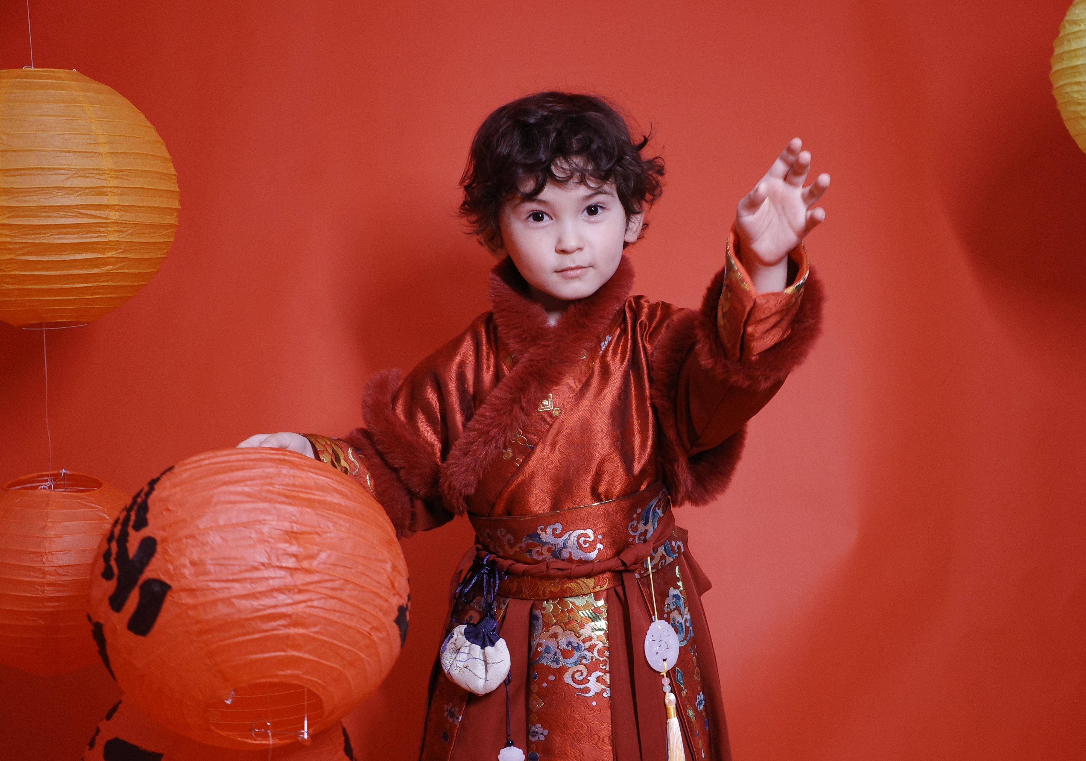 柚子登上央视少儿春晚的定妆照。 受访者供图