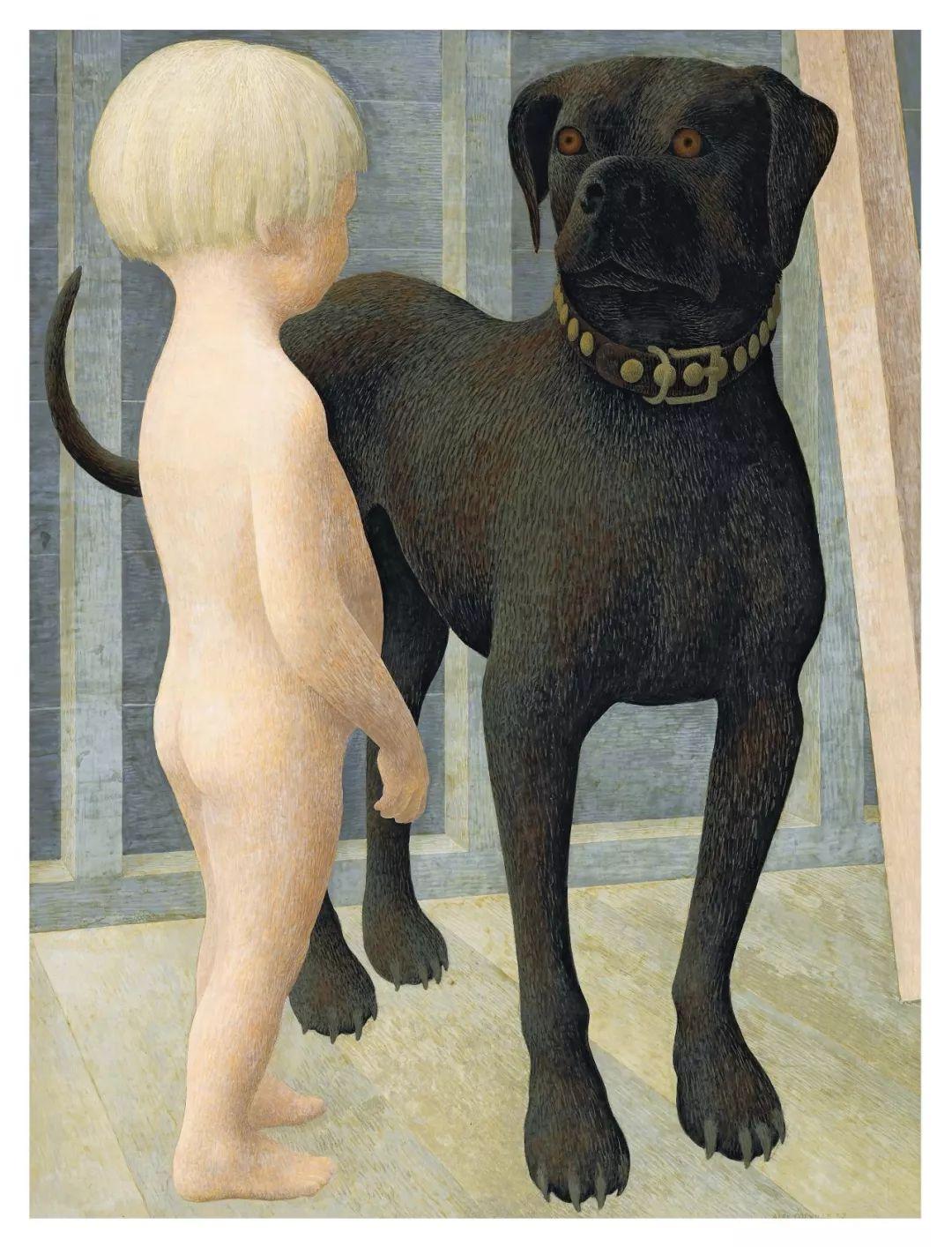 亚历克斯·科尔维尔《孩子与狗》