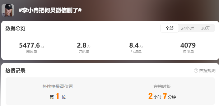 演员李小冉回应误删何炅微信：因为没有备注实名，已备注“八块腹肌不能删”