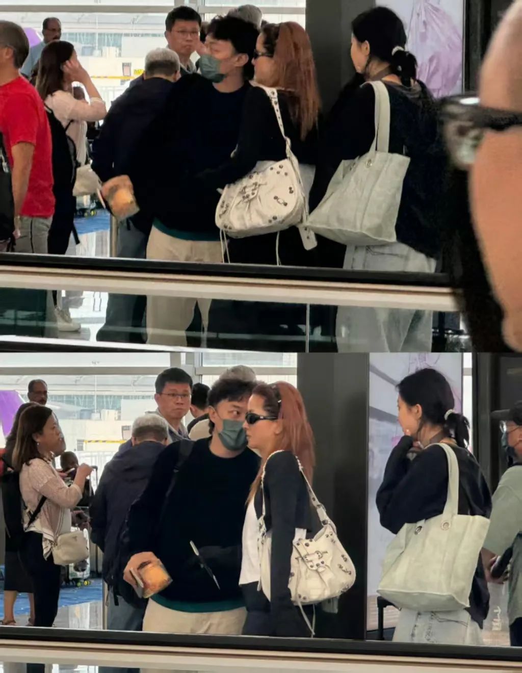 51岁陈奕迅一家三口出游同框，20岁女儿陈康堤身高已高出陈奕迅半个头