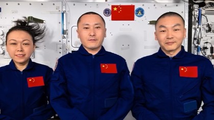 神二十三乘组从“天宫”送来的中秋祝福，请查收！