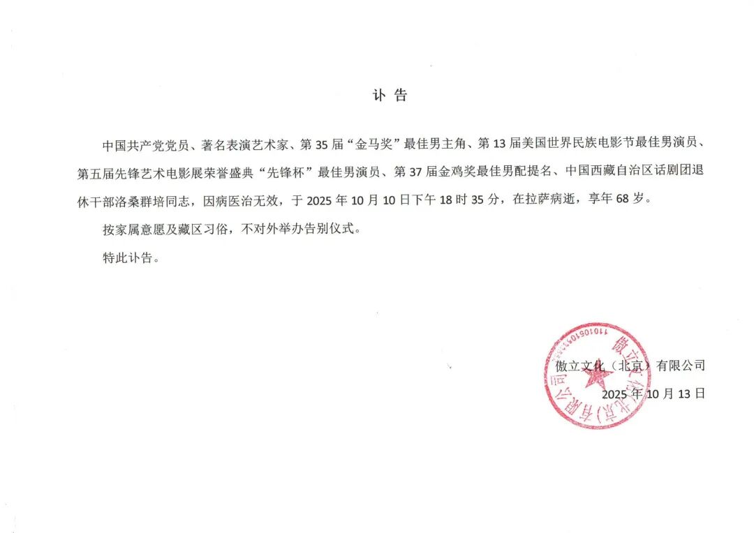 18时35分，著名男演员因病医治无效去世，终年68岁