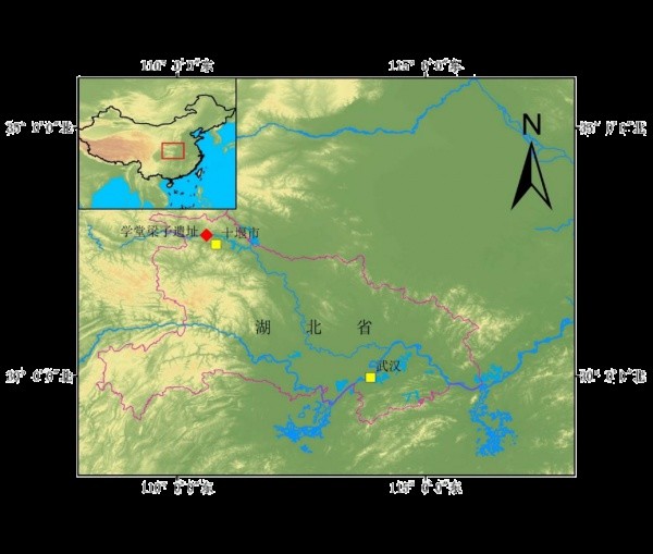 十堰学堂梁子遗址方位。