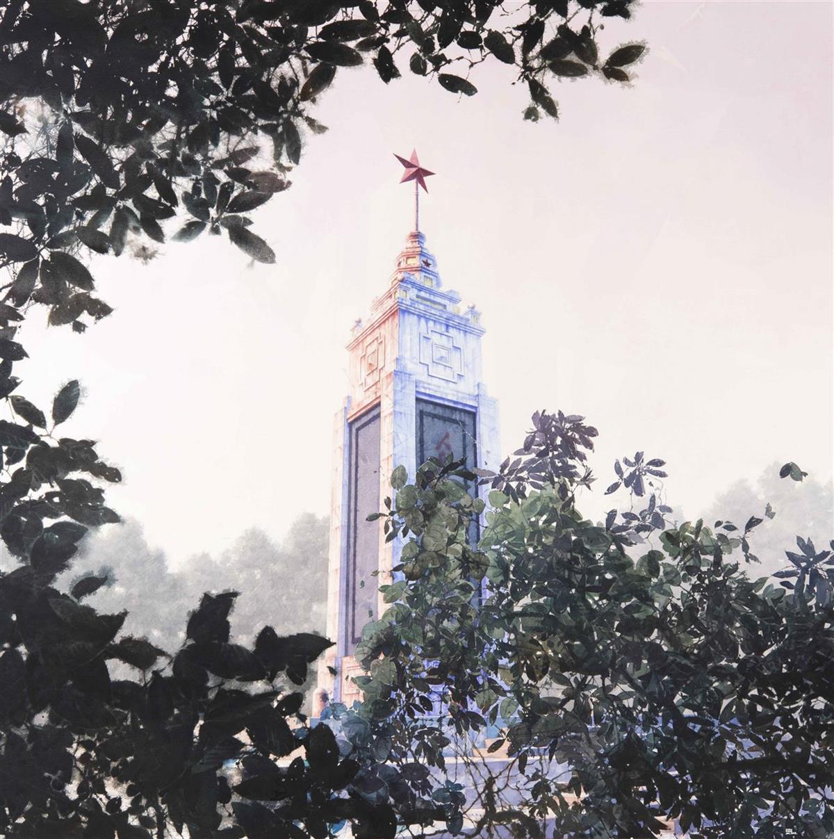 4.陈勇劲《英雄》纸上水彩 150cm×150cm 2015年，湖北美术馆藏.jpg