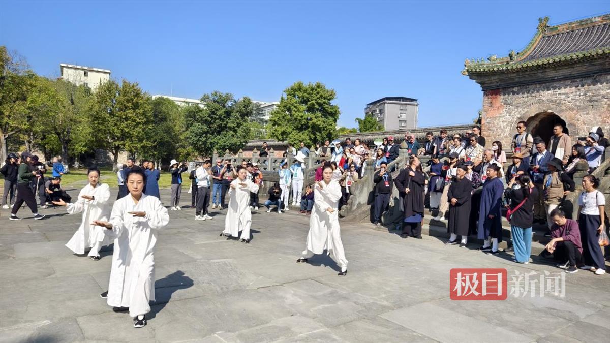 嘉宾在玉虚宫观看武术表演 徐刚 摄png.png