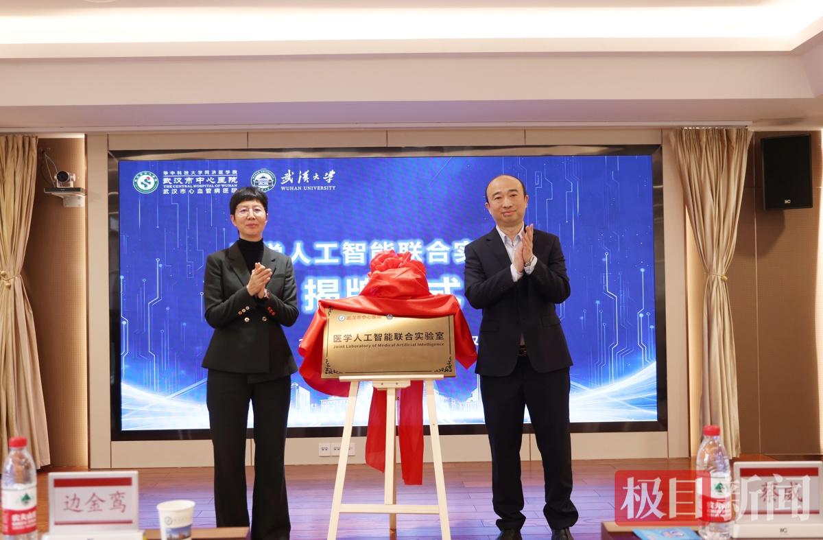 武汉市中心医院与武汉大学计算机学院揭牌成立“医学人工智能联合实验室.JPG