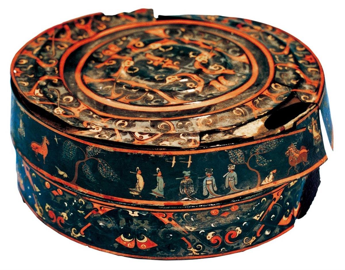 包山二号楚墓出土彩绘漆奁