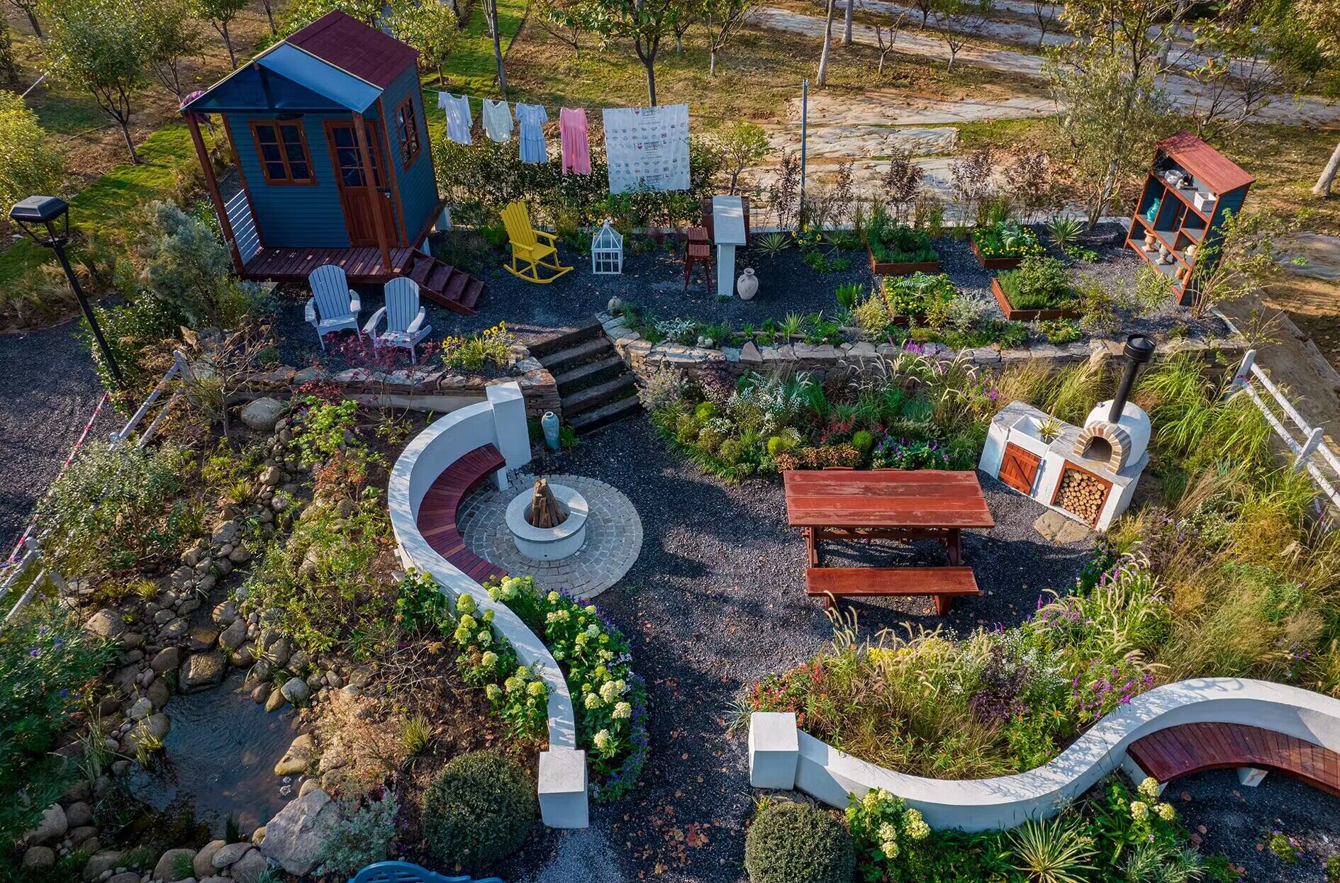 《老院子》花园，老家的味道 （武汉市绿化服务中心供图）