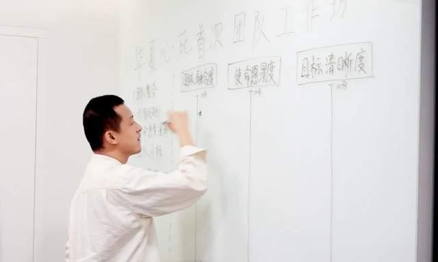 柳智宇写下他心中对于“华夏心苑首次团队工作坊”的打分