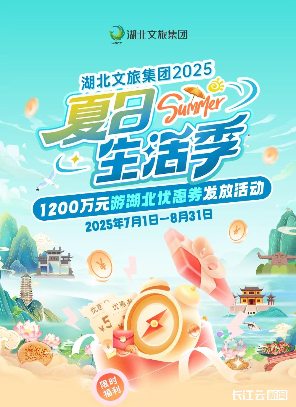 首轮明日10点开抢！1200万元湖北旅游优惠券即将发放