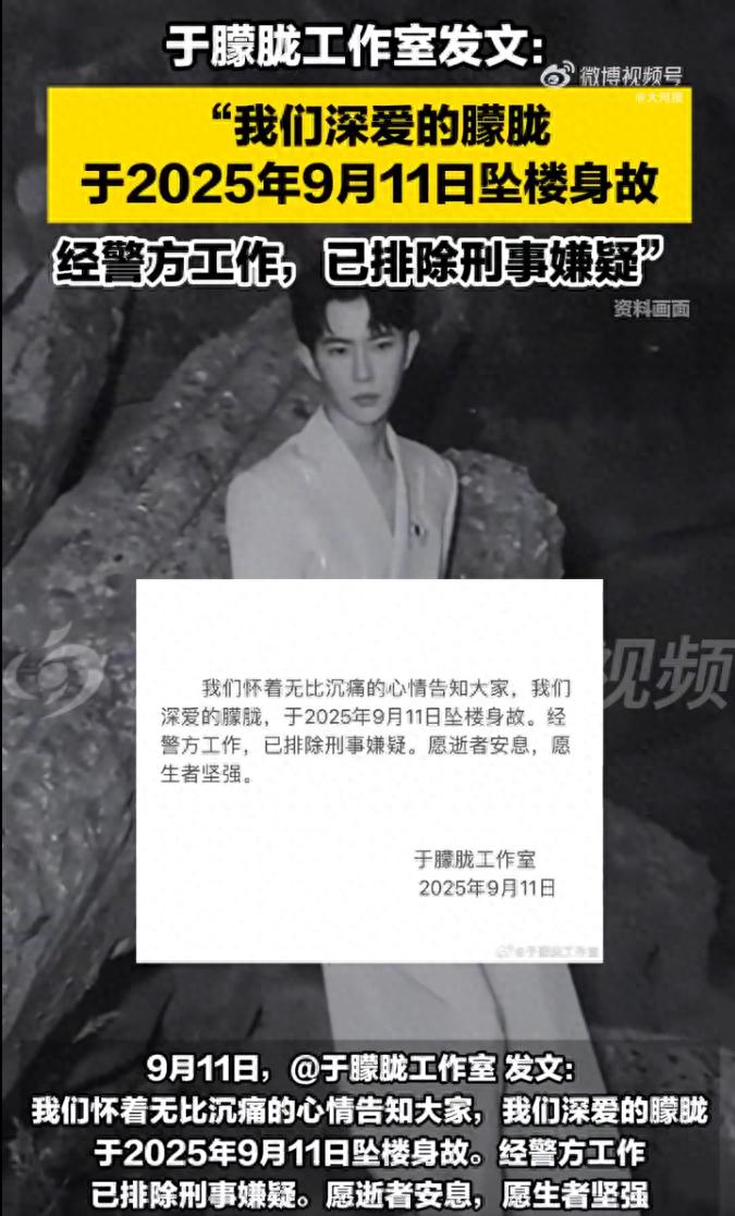 众星发文悼念于朦胧