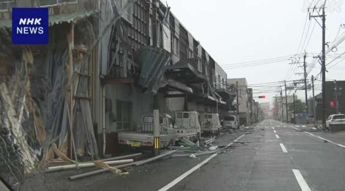 日本九州地区遭台风袭击已致74人受伤 超25万户停电