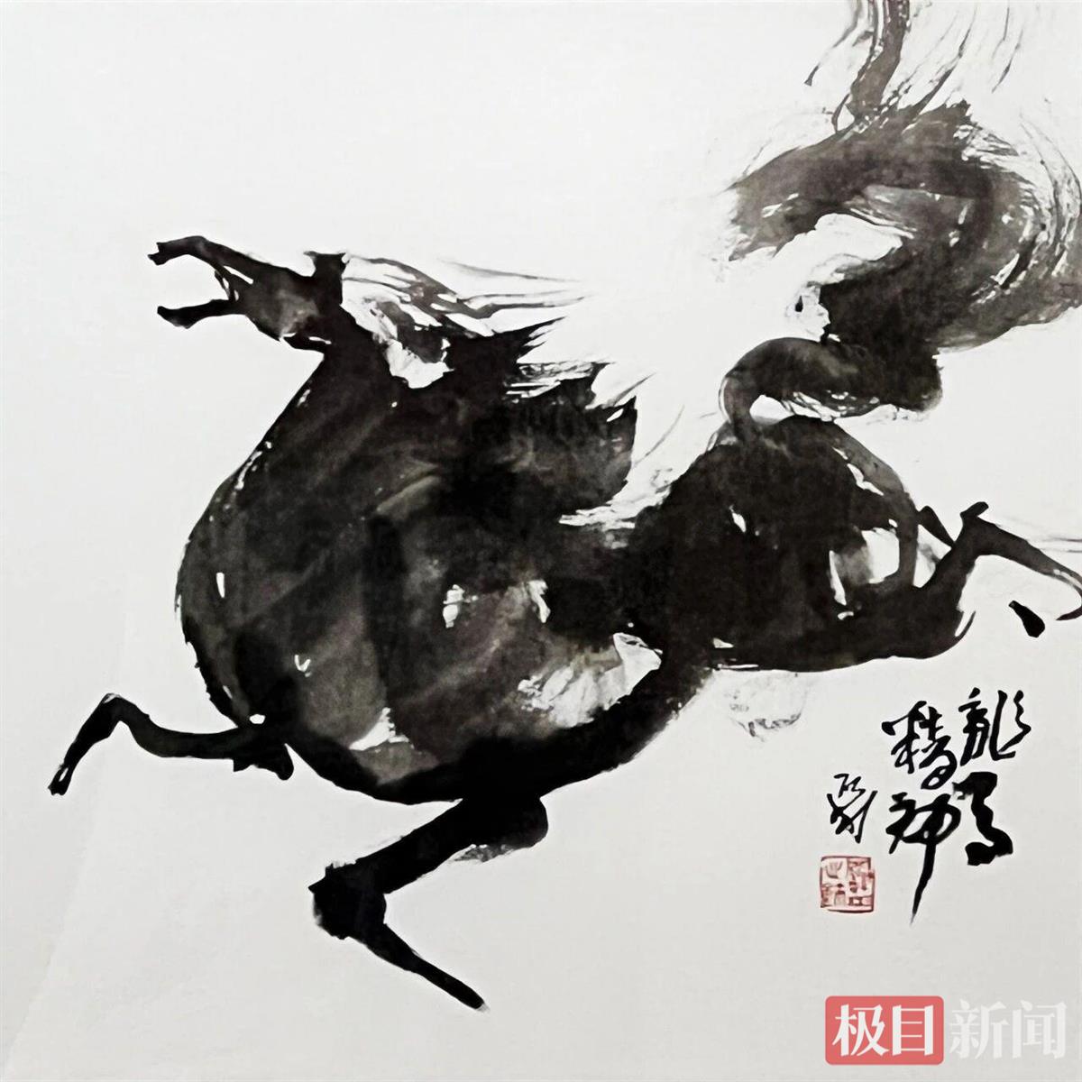 罗彬《龙马精神》33×33cm 纸本水墨 2025年.jpg