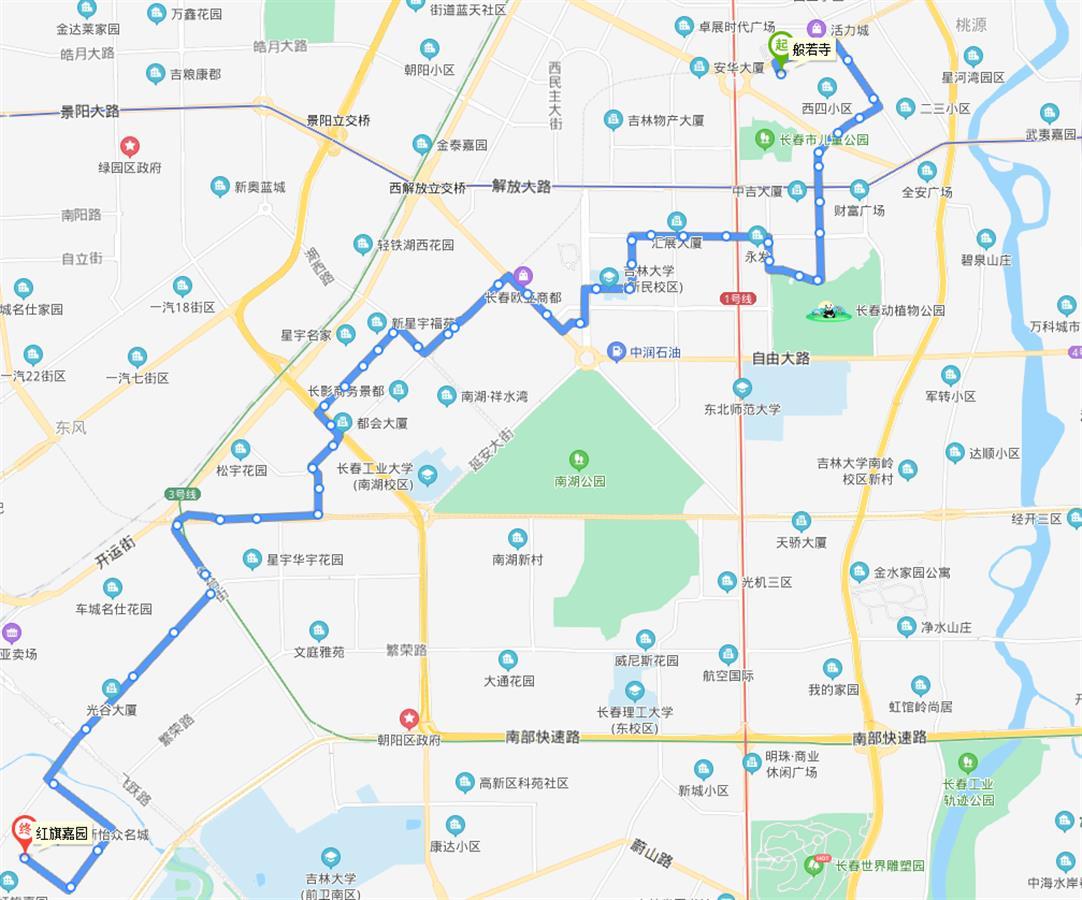 长春223公交车站路线图图片