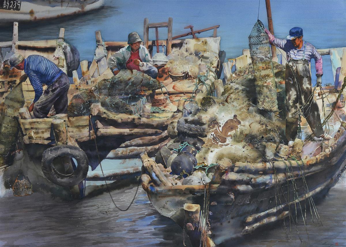 李宁:与水情结深厚,用水彩描绘渔民的幸福生活 | 极目新闻