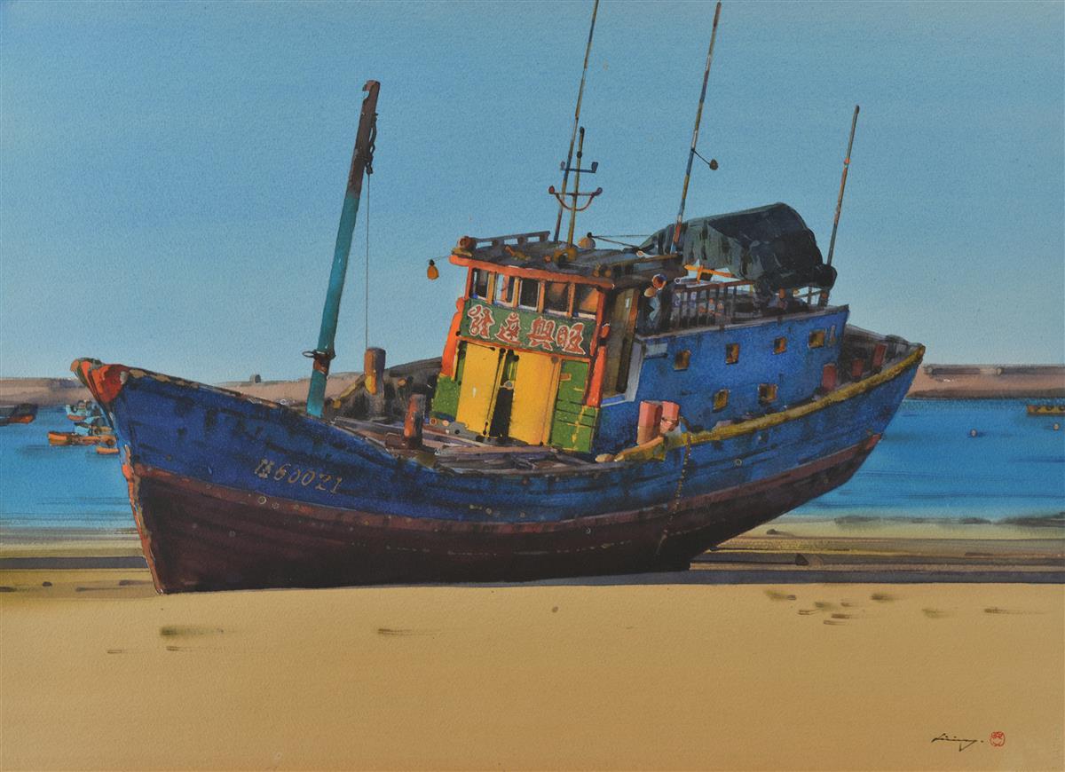 李宁:与水情结深厚,用水彩描绘渔民的幸福生活 | 极目新闻