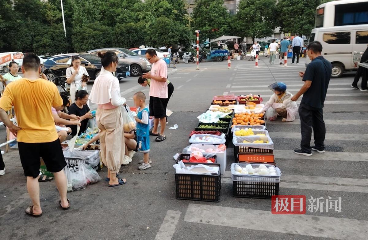 极目帮办|水果摊摆到了斑马线上居民无路可走，藏龙岛综合执法中心：劝离并加强管理