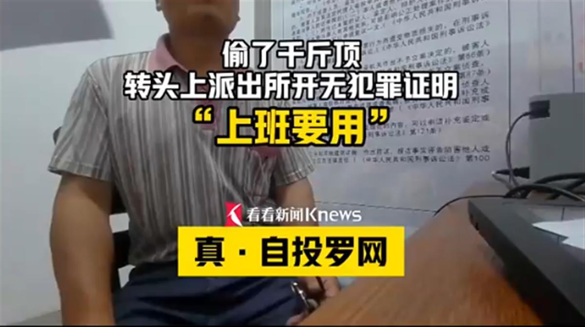 小偷为找工作去派出所开无犯罪证明，民警一眼识破对其采取刑事强制措施