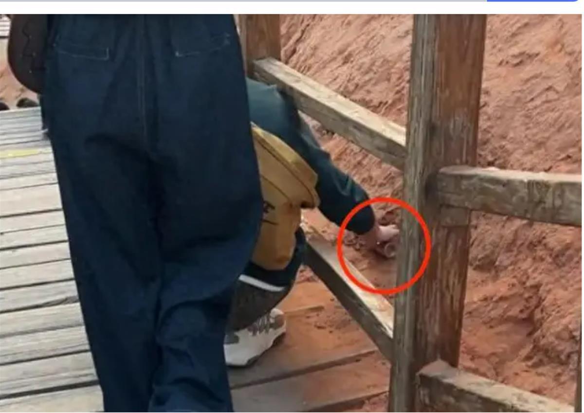A游客掏挖丹霞地貌土壤2.png A游客掏挖丹霞地貌土壤2.png