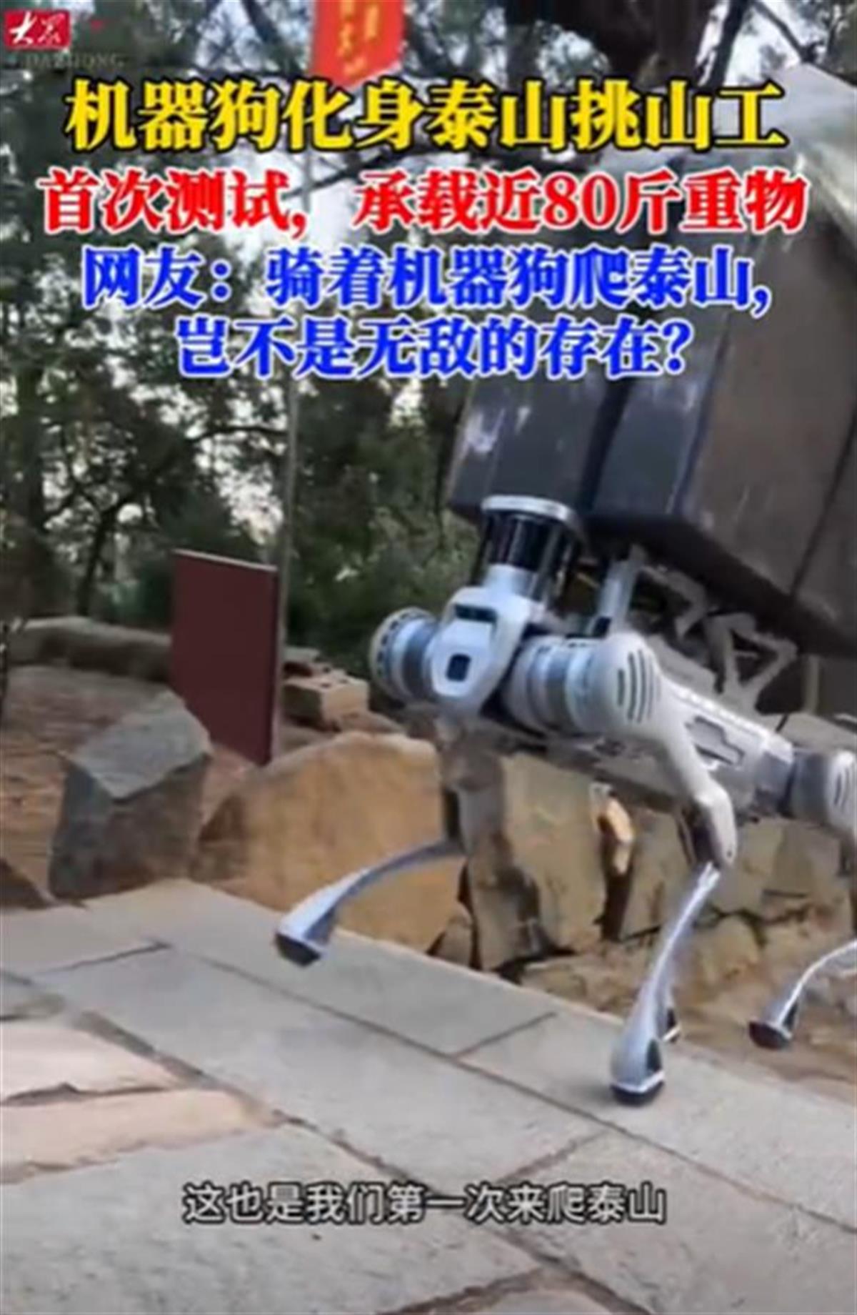 Ａ智能挑夫“机器狗”亮相泰山.png