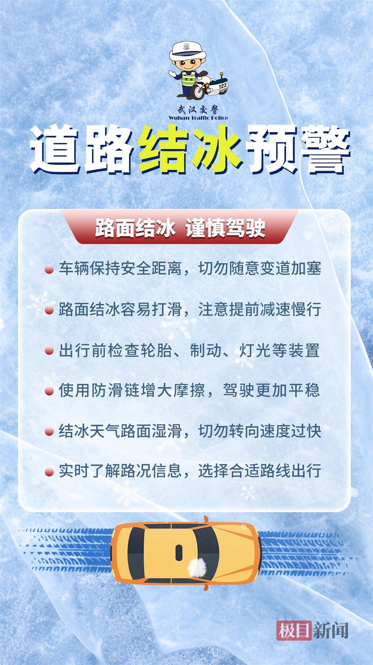 即将结冰！武汉交警提示