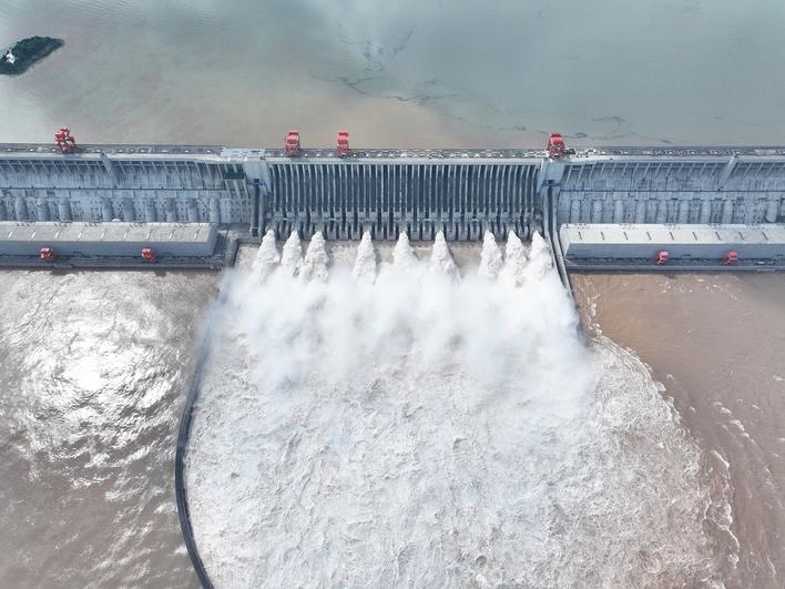 three gorges dam in hubei province discharges floods