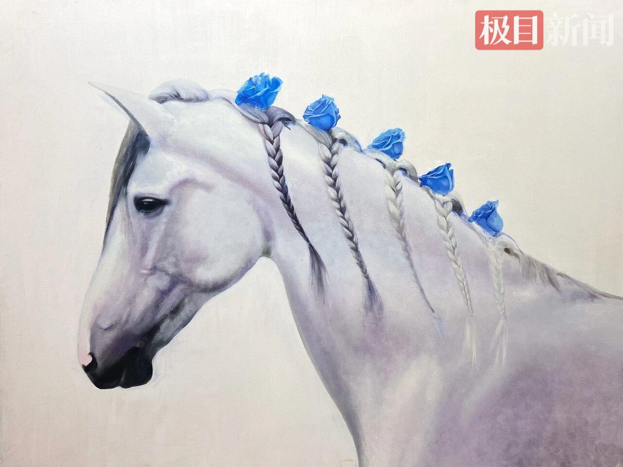 李磊《LOLA的白马》 160×120cm 布面油画 2019年.jpg