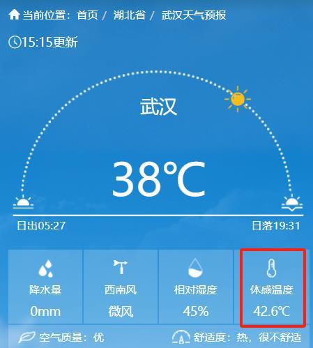 2、武汉下午3时气温38℃，体感温度42.6℃.png